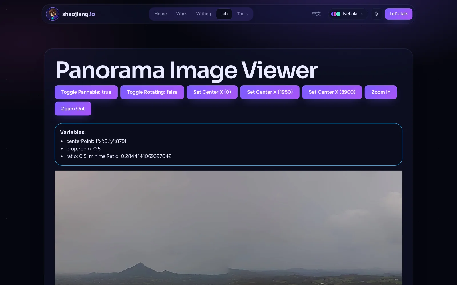 Panorama Image Viewer